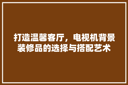 打造温馨客厅，电视机背景装修品的选择与搭配艺术 家居装修