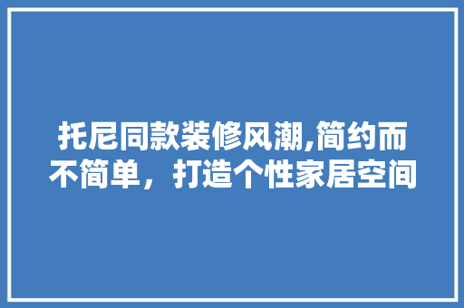 托尼同款装修风潮,简约而不简单，打造个性家居空间