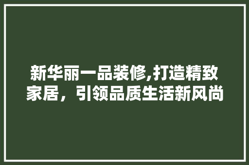 新华丽一品装修,打造精致家居，引领品质生活新风尚 木雕艺术