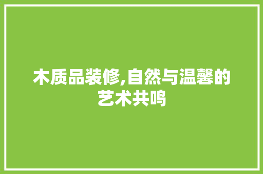 木质品装修,自然与温馨的艺术共鸣