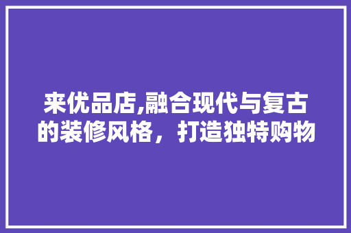 来优品店,融合现代与复古的装修风格，打造独特购物体验 室内设计