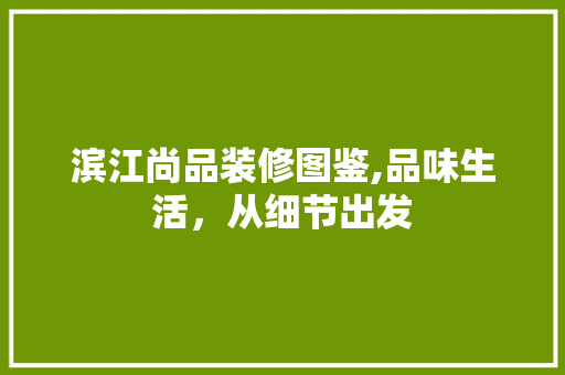 滨江尚品装修图鉴,品味生活，从细节出发 现代风格装饰