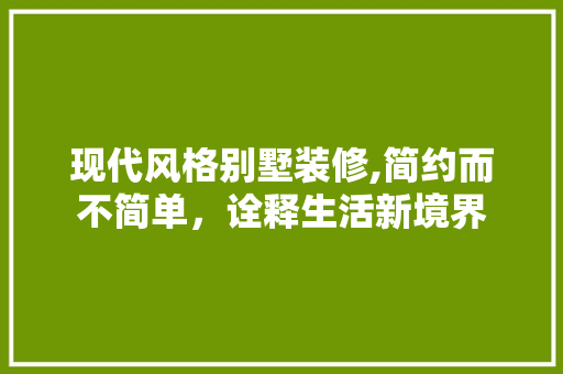 现代风格别墅装修,简约而不简单，诠释生活新境界 地板材料