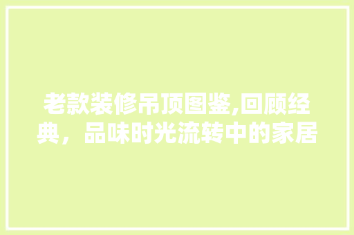 老款装修吊顶图鉴,回顾经典，品味时光流转中的家居美学 地板材料