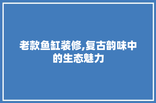 老款鱼缸装修,复古韵味中的生态魅力