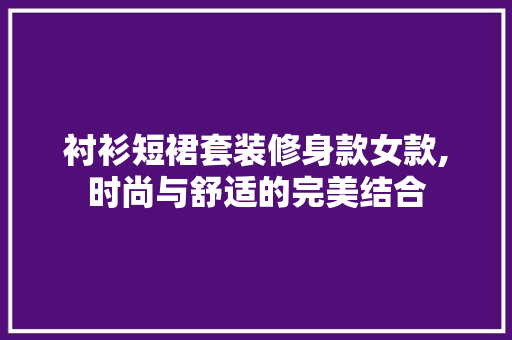 衬衫短裙套装修身款女款,时尚与舒适的完美结合 现代风格装饰