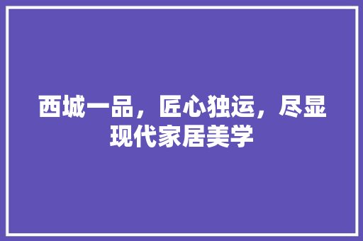 西城一品，匠心独运，尽显现代家居美学 客厅装修