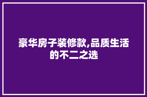 豪华房子装修款,品质生活的不二之选 客厅装修