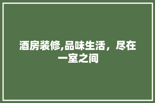 酒房装修,品味生活，尽在一室之间 客厅装修