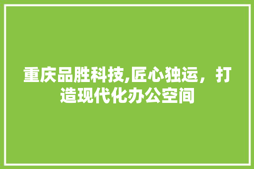 重庆品胜科技,匠心独运，打造现代化办公空间