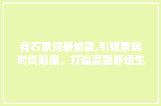 青石家用装修款,引领家居时尚潮流，打造温馨舒适生活空间 客厅装修