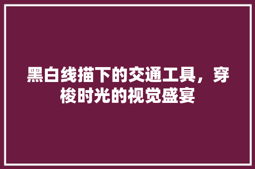 黑白线描下的交通工具，穿梭时光的视觉盛宴 软装设计