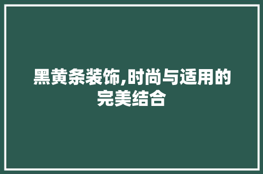 黑黄条装饰,时尚与适用的完美结合 客厅装修
