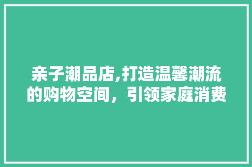 亲子潮品店,打造温馨潮流的购物空间，引领家庭消费新风尚 家居装修