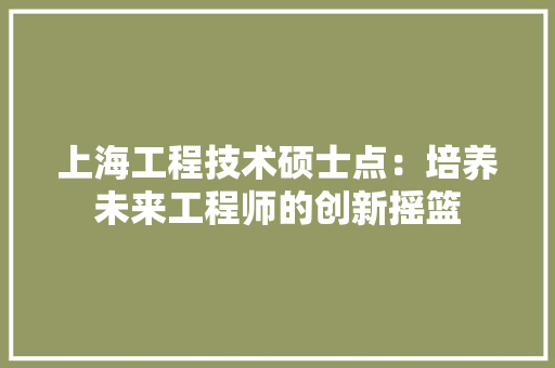 上海工程技术硕士点：培养未来工程师的创新摇篮 软装设计