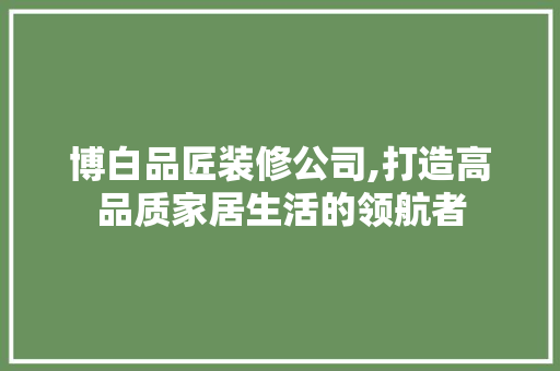 博白品匠装修公司,打造高品质家居生活的领航者 客厅装修