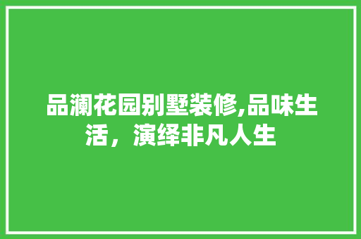品澜花园别墅装修,品味生活，演绎非凡人生 客厅装修