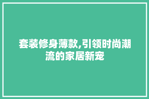套装修身薄款,引领时尚潮流的家居新宠 地板材料