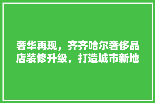 奢华再现，齐齐哈尔奢侈品店装修升级，打造城市新地标 地板材料