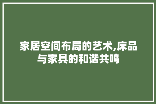 家居空间布局的艺术,床品与家具的和谐共鸣 木雕艺术
