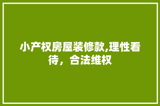 小产权房屋装修款,理性看待，合法维权 地板材料
