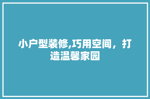 小户型装修,巧用空间，打造温馨家园 地板材料