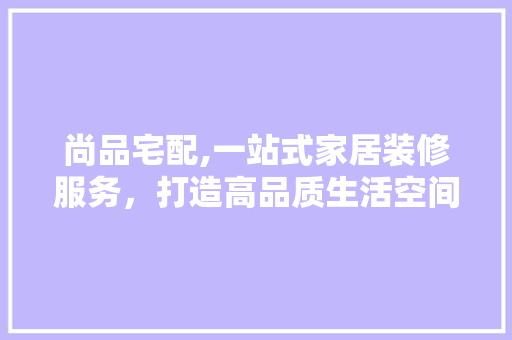 尚品宅配,一站式家居装修服务，打造高品质生活空间 软装设计