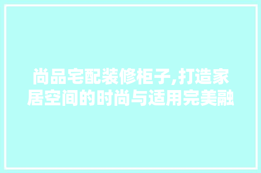 尚品宅配装修柜子,打造家居空间的时尚与适用完美融合 中式风格装饰