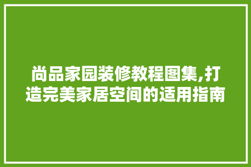 尚品家园装修教程图集,打造完美家居空间的适用指南 地板材料
