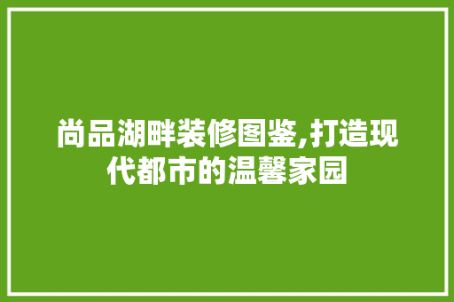 尚品湖畔装修图鉴,打造现代都市的温馨家园