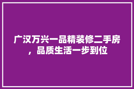 广汉万兴一品精装修二手房，品质生活一步到位 客厅装修