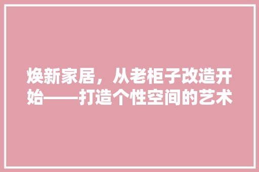 焕新家居，从老柜子改造开始——打造个性空间的艺术之旅