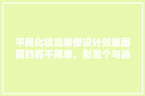 平民化妆品装修设计效果图简约而不简单，彰显个与品质