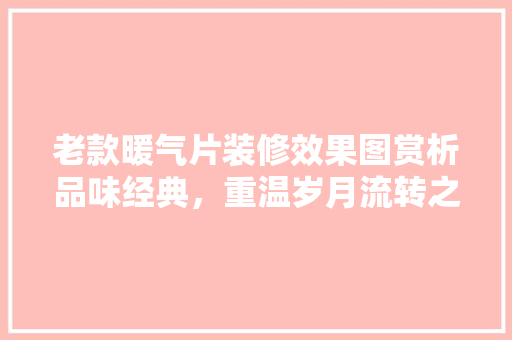老款暖气片装修效果图赏析品味经典，重温岁月流转之美