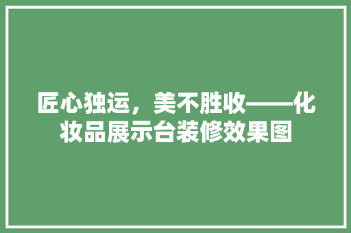 匠心独运，美不胜收——化妆品展示台装修效果图