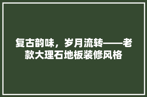 复古韵味，岁月流转——老款大理石地板装修风格