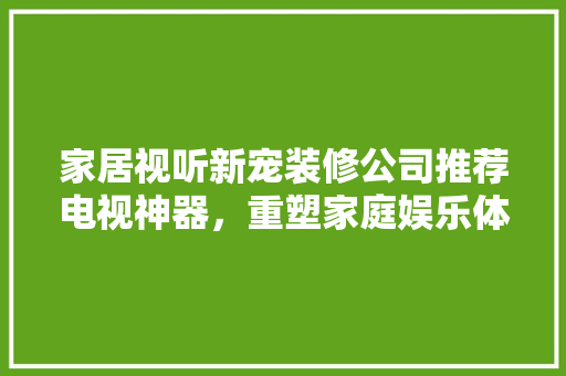 家居视听新宠装修公司推荐电视神器，重塑家庭娱乐体验！