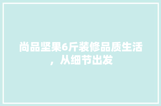 尚品坚果6斤装修品质生活，从细节出发