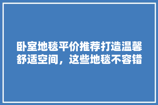 卧室地毯平价推荐打造温馨舒适空间，这些地毯不容错过！