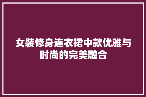 女装修身连衣裙中款优雅与时尚的完美融合