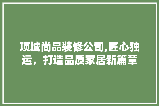 项城尚品装修公司,匠心独运，打造品质家居新篇章 木雕艺术