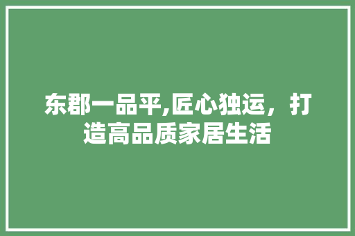 东郡一品平,匠心独运，打造高品质家居生活 客厅装修