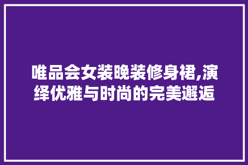 唯品会女装晚装修身裙,演绎优雅与时尚的完美邂逅 软装设计