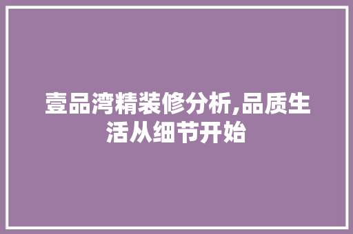壹品湾精装修分析,品质生活从细节开始 木雕艺术