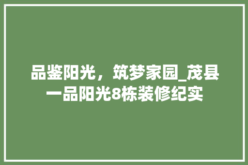 品鉴阳光，筑梦家园_茂县一品阳光8栋装修纪实 中式风格装饰