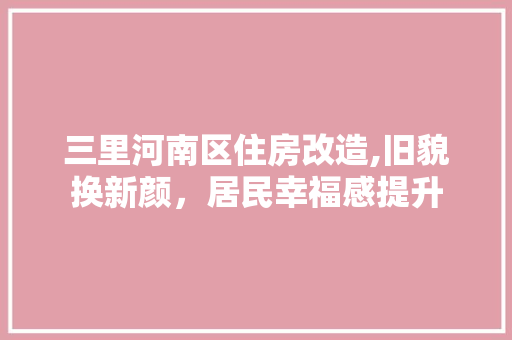 三里河南区住房改造,旧貌换新颜，居民幸福感提升 现代风格装饰