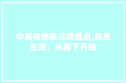 中高档地板品牌盘点,品质生活，从脚下开始 室内设计