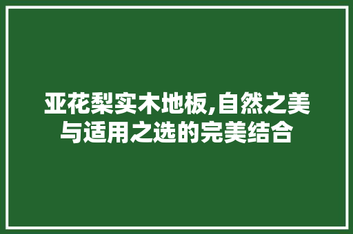 亚花梨实木地板,自然之美与适用之选的完美结合 中式风格装饰