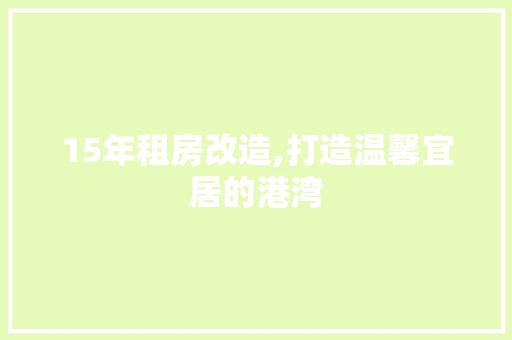 15年租房改造,打造温馨宜居的港湾 现代风格装饰
