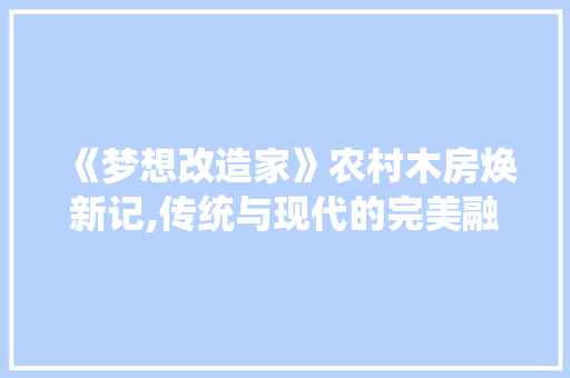 《梦想改造家》农村木房焕新记,传统与现代的完美融合 室内设计